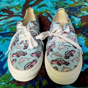 Vans Shoes, Dolphins x Pink Cars, 7.5 W, 6.0 M